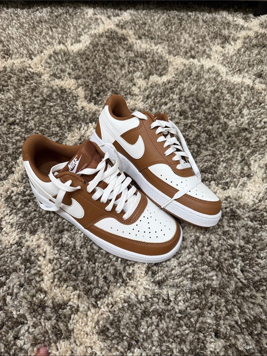 Nike Shoes - Nike Court Vision Women’s- White & Brown
